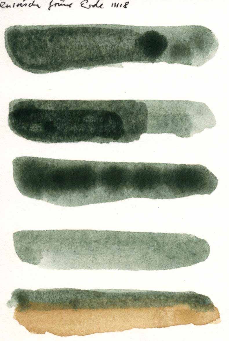 Kremer akvarel - ruská zelená země (plast, 3 x 1,8 x 1 cm)